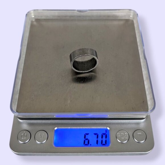 (2/$20) V. Silver Tone Band Ring - Picture 5 of 6